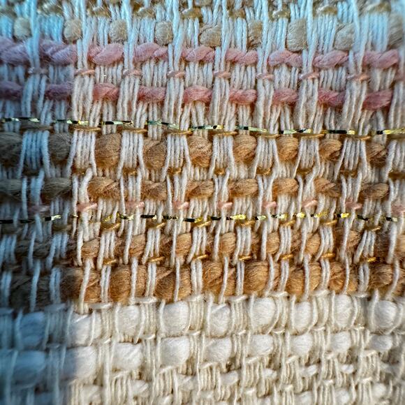 Drapers & Damons Women's Petite Medium Cream Pink Tan Gold Jacket w/Cream Tank - Picture 6 of 15